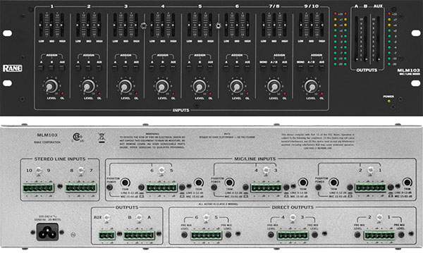 Rane MLM103 话筒/线路混音器